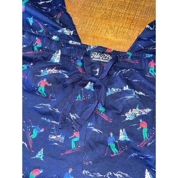 NWT Mens Polo Ralph Lauren Navy Ski Trees Winter Theme Soft Pajama Pants Size XL - Picture 4 of 9